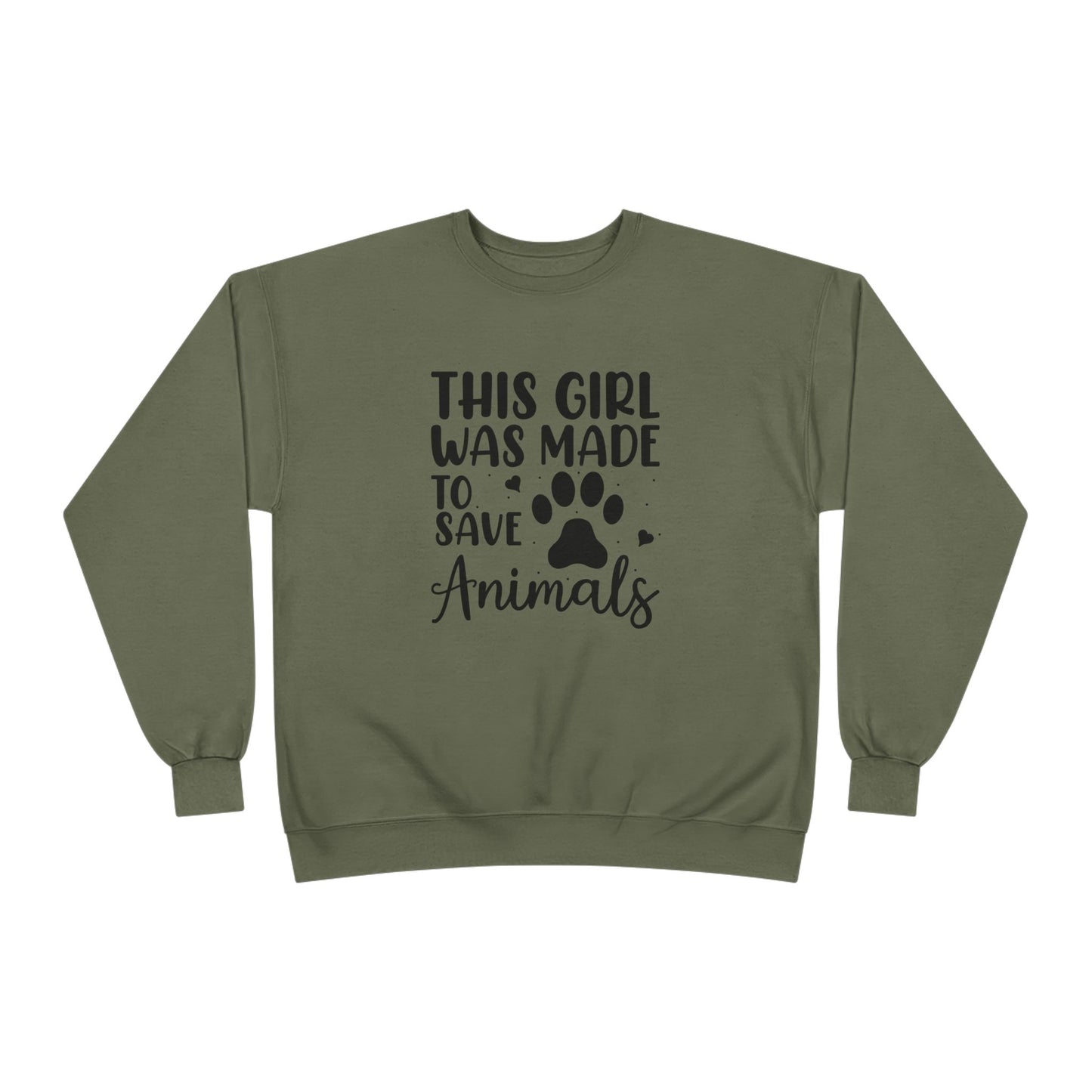 This Girl Was Made to Save Animals | Unisex EcoSmart® Crewneck Sweatshirt