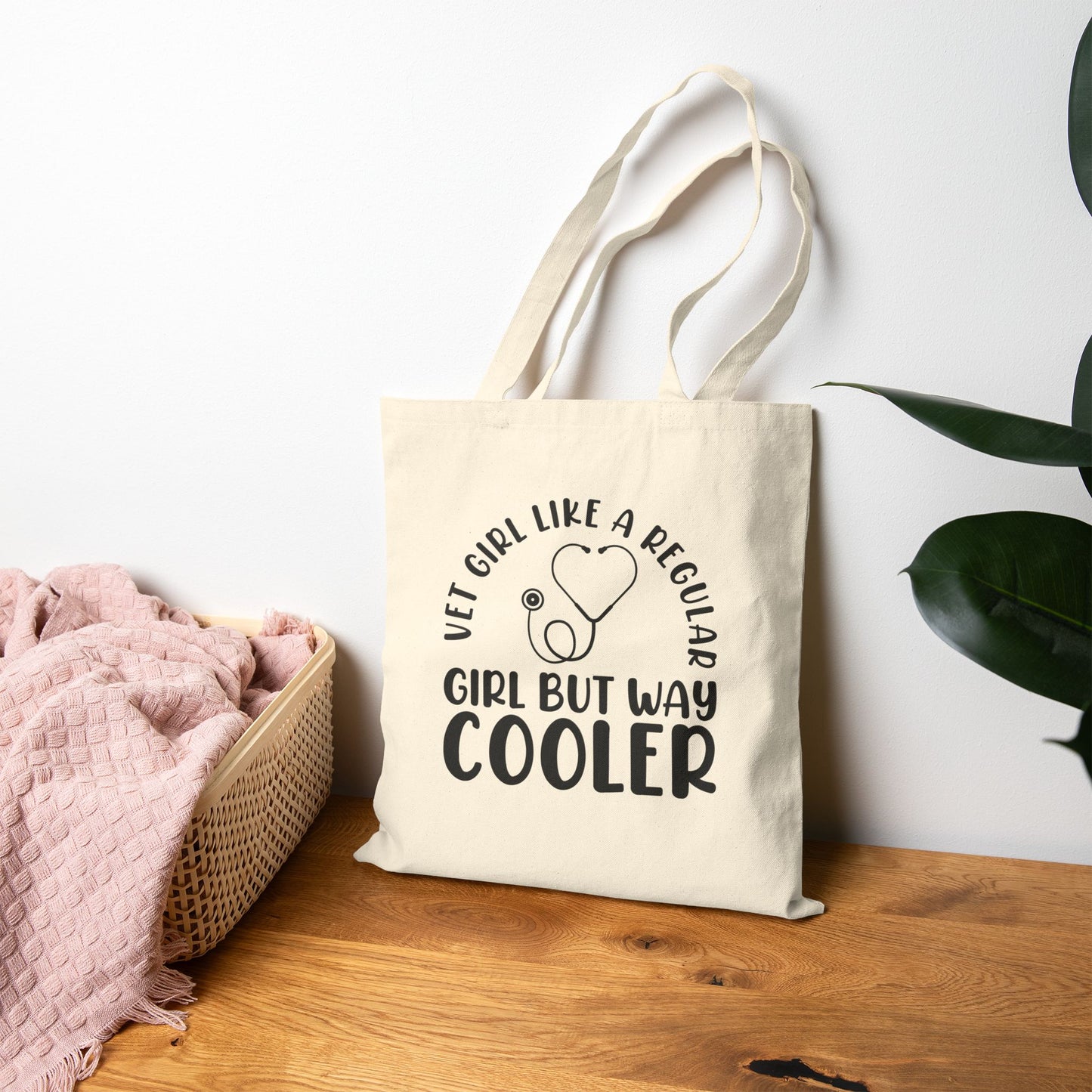 Vet Girl Like a Regular Girl But Way Cooler | Cotton Canvas Tote Bag
