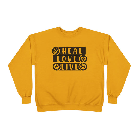 Heal Love Live | Unisex EcoSmart® Crewneck Sweatshirt